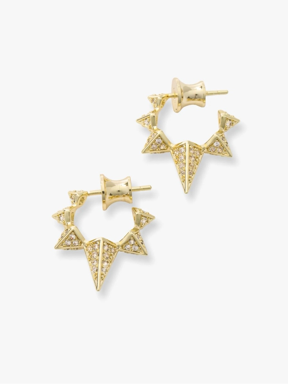 Melinda Maria Gabriella Pavé Spiked Hoops
Gold|White Diamondettes - Picture 3 of 4